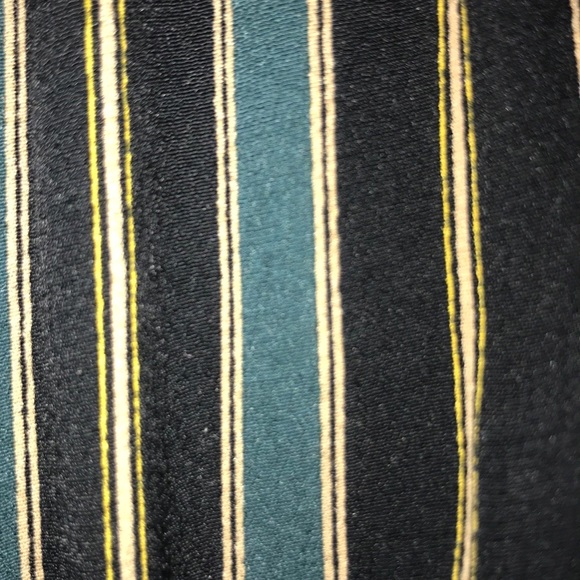 black, yellow, green stripped flowy Frankie pants - Picture 2 of 5